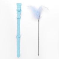 Ошейник-дразнилка для кошек, 17 см, голубой Ошейник-дразнилка для кошек, 17 см, голубой