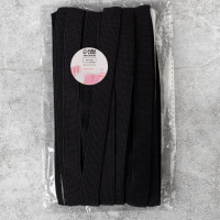 Резинка с силиконом, 15 мм, 10 ± 1 м, цвет чёрный Резинка с силиконом, 15 мм, 10 ± 1 м, цвет чёрный