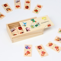 Домино &laquo;Звери с детёнышами&raquo; 10,5 &times; 18,5 &times; 5 см