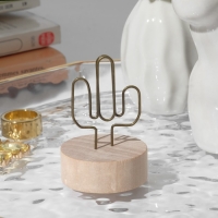 Ценникодержатель с зажимом &laquo;Кактус&raquo;, 4&times;4&times;5,5 см, цвет чернёное золото