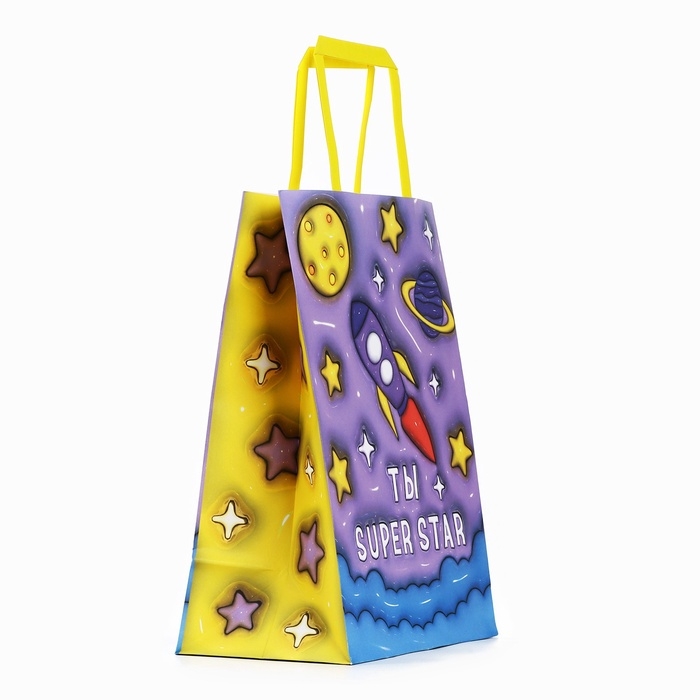 Пакет подарочный &laquo;Ты супер&raquo;, 20 &times; 11 &times; 27,7 см