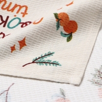 Новый год. Символ года. Змея. Полотенце Доляна "Время готовить" 28х46 см, 100% хл, рогожка 164 г/м2