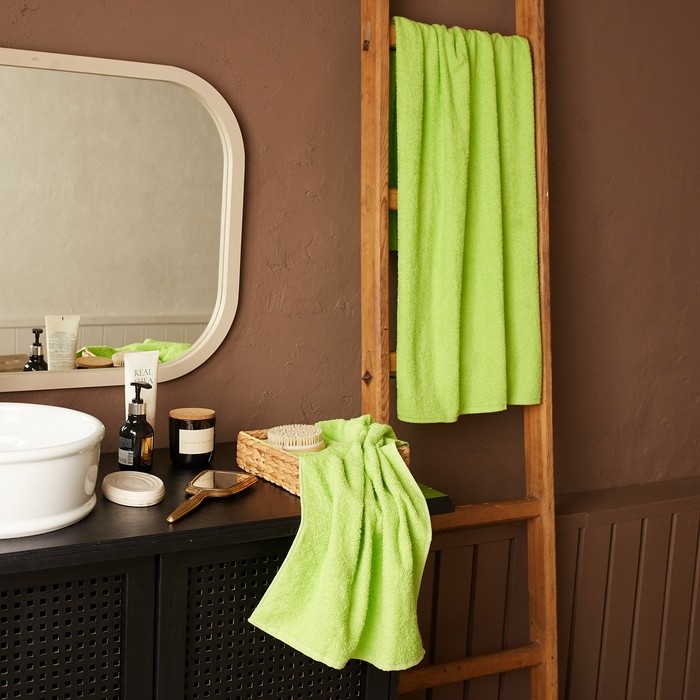 Полотенце махровое Экономь и Я 30*60 см, цв. зеленый, 100% хлопок, 320 гр/м2 Полотенце махровое Экономь и Я 30*60 см, цв. зеленый, 100% хлопок, 320 гр/м2