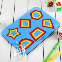 Рамка-вкладыш М. Монтессори &laquo;Паутинка 2&raquo; МИКС