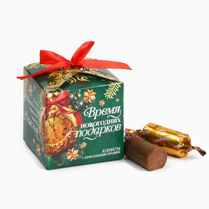 Конфеты на новый год шоколадные в коробке &laquo;Счастья&raquo;, 100 г