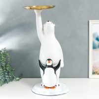 Сувенир полистоун подставка "Белый медведь и пингвин" 69х26х32 см Сувенир полистоун подставка "Белый медведь и пингвин" 69х26х32 см