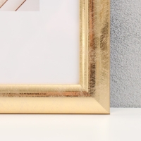 Фоторамка пластик "МИРАМ" 20х30 см, 211 золото (пластиковый экран)