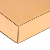 Коробка сборная, крышка-дно, золотая, 18 х 15 х 5 см