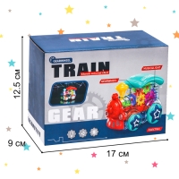 Паровоз &laquo;Шестерёнки&raquo;, свет и звук, работает от батареек