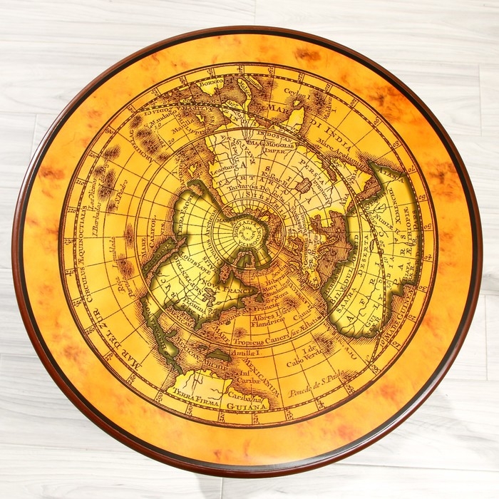 Столик декоративный "Старинная карта" 60х60х49 см