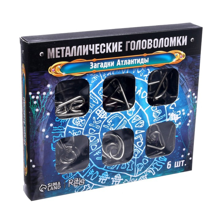 Головоломка металлическая &laquo;Загадки Атлантиды&raquo;, набор 6 шт.