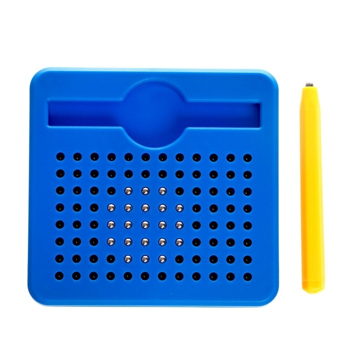 Планшет магнитный для рисования, 96 отверстий, синий Планшет магнитный для рисования, 96 отверстий, синий