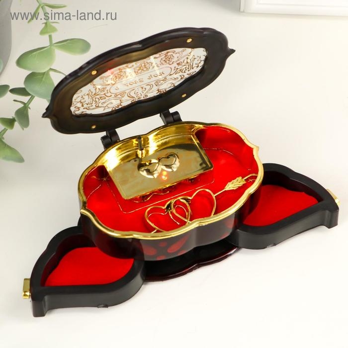 Шкатулка музыкальная овал Шкатулка музыкальная овал "Резная" 12х8х5 см