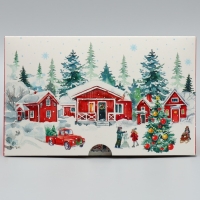 Коробка складная на 4 капкейка с окном «С Новым годом!», 16 х 16 х 10 см, Новый год Коробка складная на 4 капкейка с окном «С Новым годом!», 16 х 16 х 10 см, Новый год