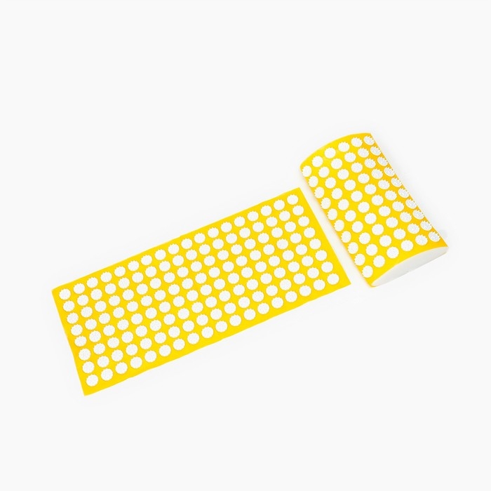 Аппликатор Кузнецова комплект, 144 колючки, спантекс,жёлтый, 260 х 560 мм + валик 190*320 мм Аппликатор Кузнецова комплект, 144 колючки, спантекс,жёлтый, 260 х 560 мм + валик 190*320 мм