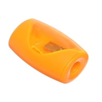 Точилка 1 отверстие с контейнером, ЗХК "Цветик", оранжевая, 2251525 Точилка 1 отверстие с контейнером, ЗХК "Цветик", оранжевая, 2251525