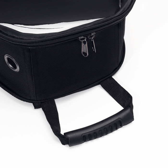 Рюкзак для переноски кошек и собак, с окном для обзора, чёрный