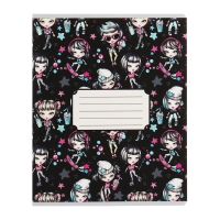 Комплект тетрадей из 10 штук, 12 листов в линию Calligrata "На Стиле", обложка мелованный картон, ВД-лак, блок №2, белизна 75% (серые листы), 5 видов по 2 штуки