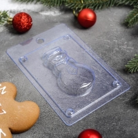 Форма для шоколада и конфет пластиковая &laquo;Снеговик&raquo;, размер изделия 8&times;4,5 см, цвет прозрачный