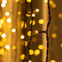 Гирлянда &laquo;Занавес&raquo; 2 &times; 3 м, IP44, УМС, тёмная нить, 760 LED, свечение тёплое белое, 220 В