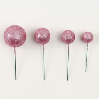 Набор топперов &laquo;Бусины&raquo;, набор 20 шт., цвет розовый