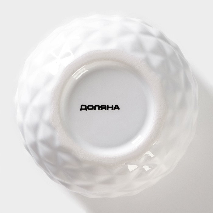 Банка для хранения сыпучих продуктов с ложкой Доляна &laquo;Ананас&raquo;, 300 мл, 10&times;14,5 см, керамическая, цвет белый