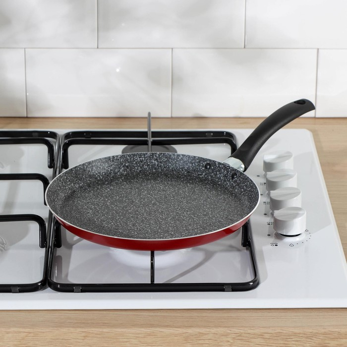 Сковорода блинная Blaze, d=25 см, пластиковая ручка, антипригарное покрытие, цвет красный Сковорода блинная Blaze, d=25 см, пластиковая ручка, антипригарное покрытие, цвет красный