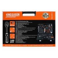 Набор инструментов универсальный KINGQUEEN WIB-90011, 72 зуба, 1/2 1/4", 142 предмета Набор инструментов универсальный KINGQUEEN WIB-90011, 72 зуба, 1/2 1/4", 142 предмета