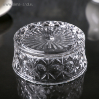 Сахарница стеклянная &laquo;Круги&raquo;, 250 мл, 10,5&times;10,5 см, с крышкой