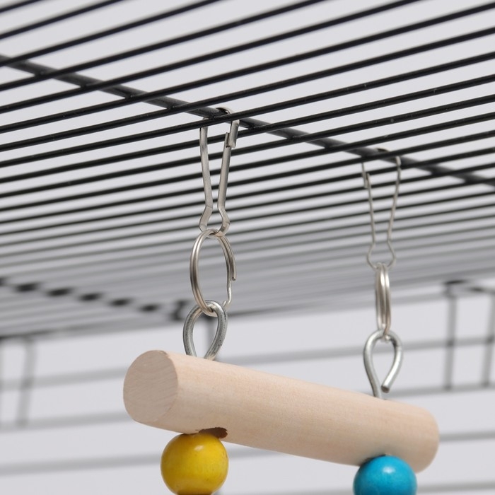 Игрушка для птиц Игрушка для птиц "Лесенка с бусинами", 43 см, микс цветов