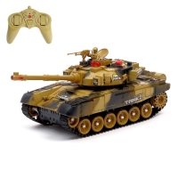 Танк радиоуправляемый &laquo;Защитник&raquo;, с аккумулятором, световые и звуковые эффекты, цвет коричневый