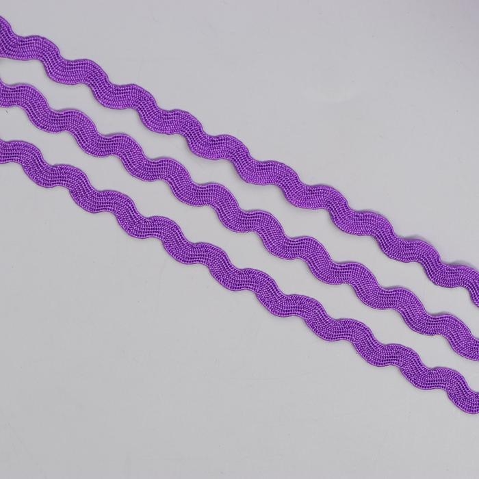 Тесьма Вьюнок Сиреневый 1,3см шириной в упаковке 25 метров