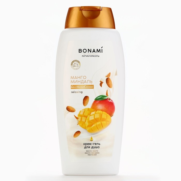 Гель для душа с пантенолом, восстановление, 750 мл, аромат манго и миндаля, BONAMI Гель для душа с пантенолом, восстановление, 750 мл, аромат манго и миндаля, BONAMI