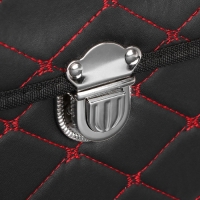 Органайзер кофр в багажник автомобиля, саквож 68&times;32&times;30 см, экокожа, с красной строчкой