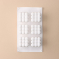 Форма для муссовых десертов и выпечки KONFINETTA &laquo;Рафаэль&raquo;, силикон, 29,7&times;17,5&times;5,7 см, 6 ячеек (6,2&times;6,2 см), цвет белый