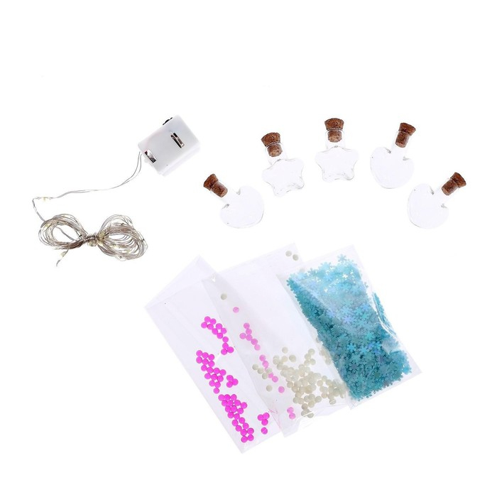 Набор для опытов &laquo;Новогодняя гирлянда&raquo;, сердечки и звёздочки