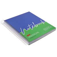 Колледж-тетрадь 120 листов, в клетку на гребне, Underline, твёрдая обложка, блок офсет Колледж-тетрадь 120 листов, в клетку на гребне, Underline, твёрдая обложка, блок офсет