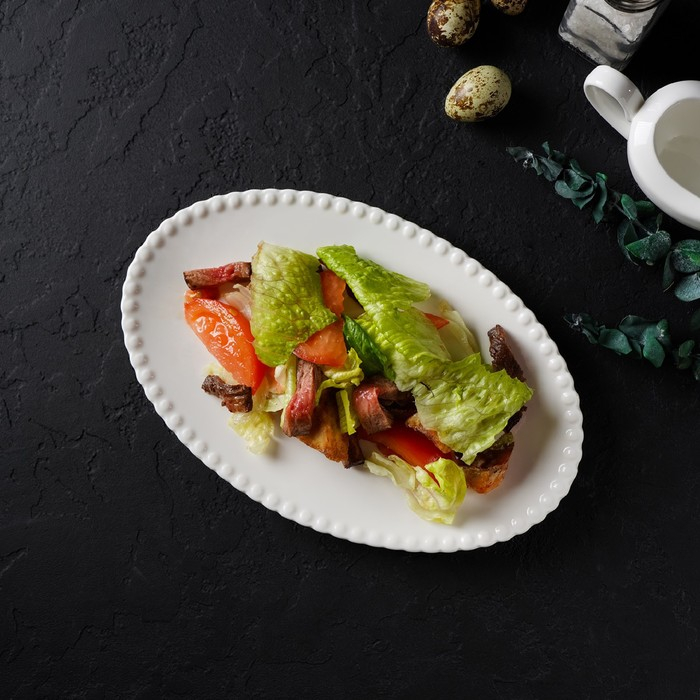 Блюдо фарфоровое овальное Magistro &laquo;Лакомка&raquo;, 25&times;16&times;1,5 см, цвет белый