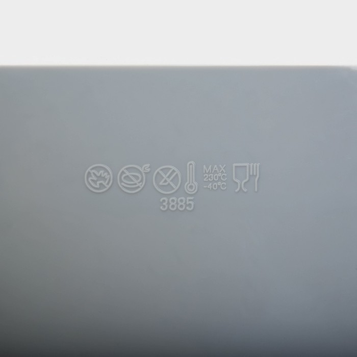 Коврик для айсинга Доляна &laquo;Листья&raquo;, силикон, 16&times;13&times;0,3 см, цвет серый