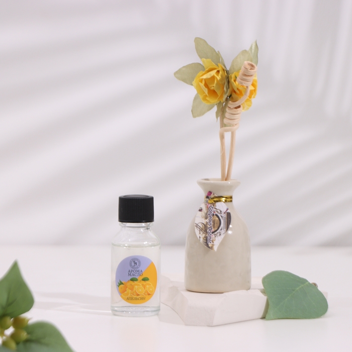 Набор подарочный с диффузором Набор подарочный с диффузором "Ваза с цветком" апельсин, "Богатство Аромата"