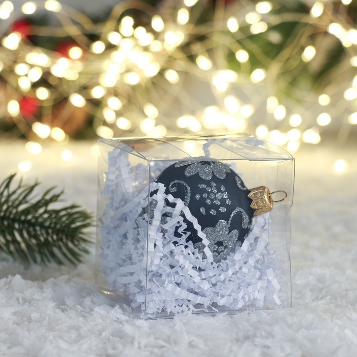 Ёлочный шар d-5 см "Нежные цветы" ручная роспись