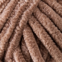 Пряжа "Velluto" 100% микрополиэстер 68м/100гр (329 табачно-коричневый)