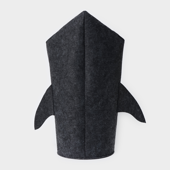 Корзина для хранения Funny &laquo;Акула&raquo;, 31&times;26&times;75 см, цвет тёмно-серый