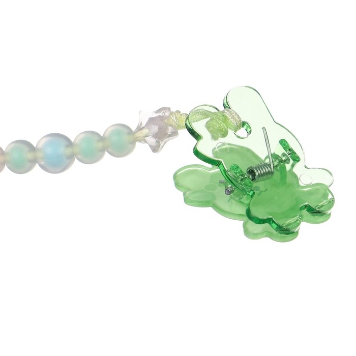 Держатель для соски - пустышки «Зайка», цвет зеленый Держатель для соски - пустышки «Зайка», цвет зеленый