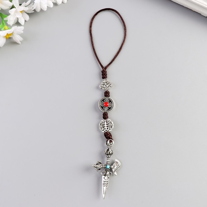 Подвеска металл Подвеска металл "Кинжал-крест" 12,3х3,5х1,4 см