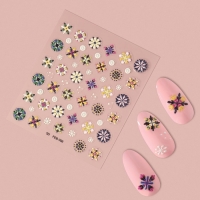 Наклейки для ногтей «Праздничное настроение», объёмные, разноцветные Наклейки для ногтей «Праздничное настроение», объёмные, разноцветные