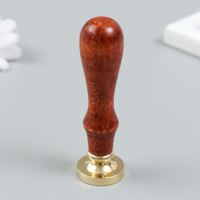 Печать для сургуча с деревянной ручкой Печать для сургуча с деревянной ручкой "Три снеговика" 9х2,5х2,5 см