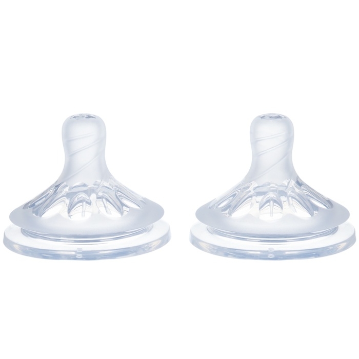Соска на  бутылочку, антиколиковая, от 0 мес., M&B Natural, широкое горло,  медленный поток, &Oslash;50 мм., 2 шт.