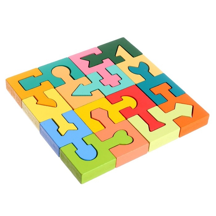 Детский развивающий конструктор &laquo;Собери по частям&raquo; 16 &times; 16 &times; 1,5 см