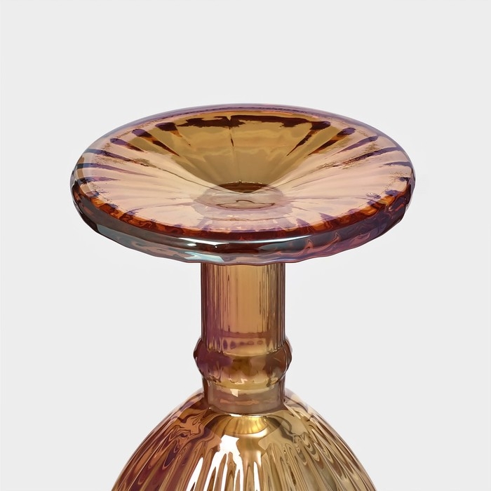 Набор бокалов для вина стеклянный Magistro «Босфор», 250 мл, 8,5×16,5 см, цвет золотой Набор бокалов для вина стеклянный Magistro «Босфор», 250 мл, 8,5×16,5 см, цвет золотой